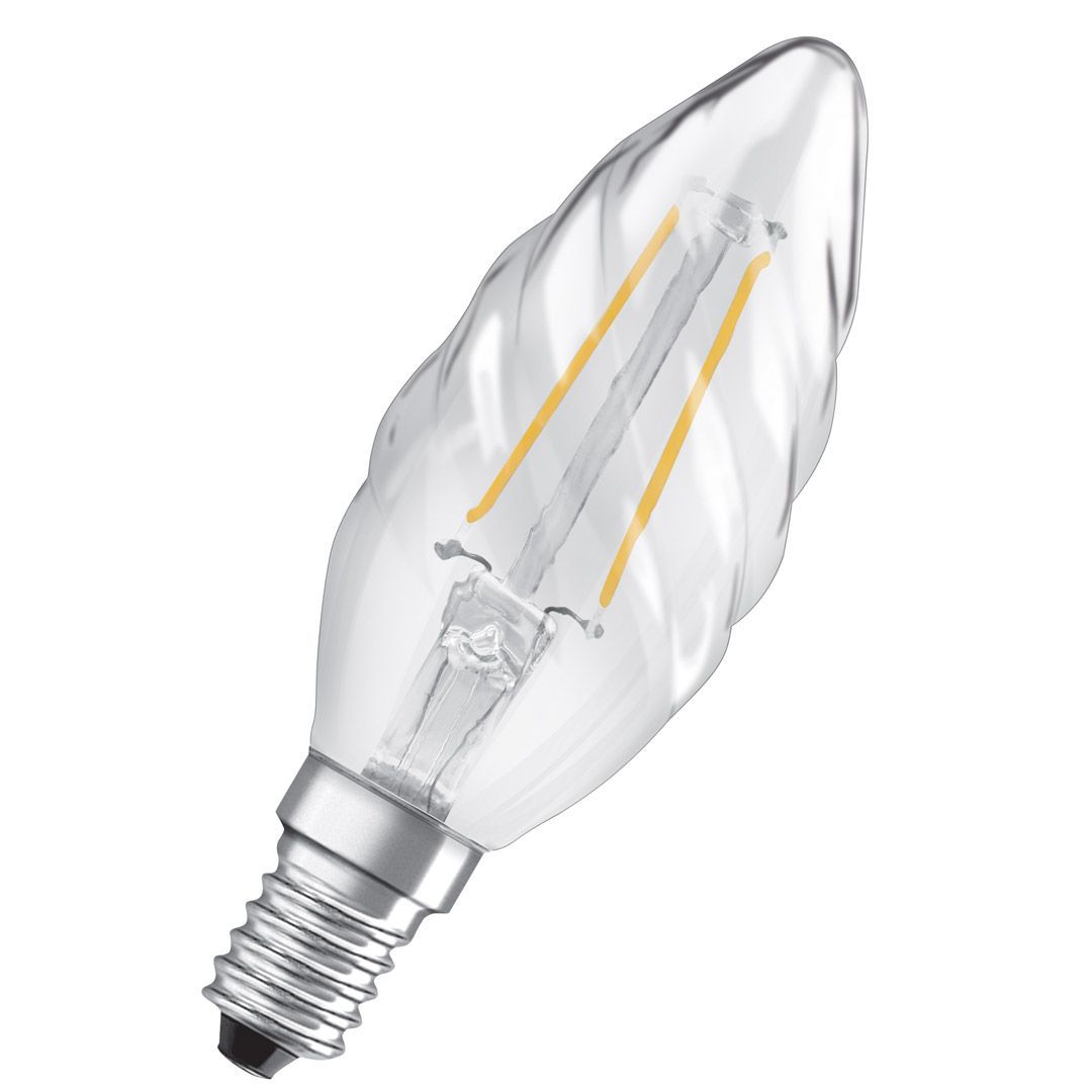 Osram led pære kron (25) e14 klar vrid 8