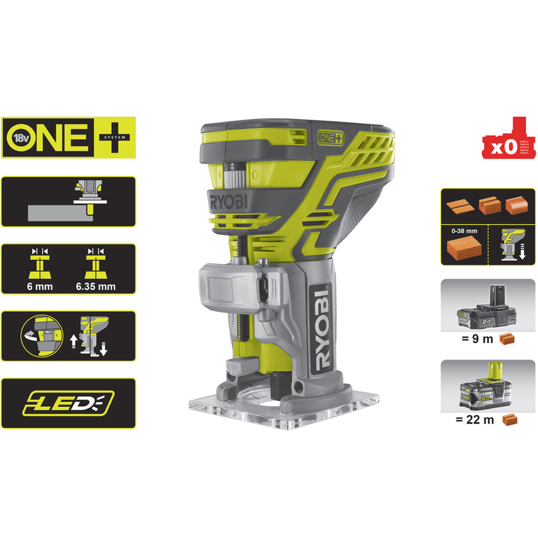 Ryobi overfres r18tr-0 one+ - Bilde 4