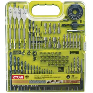 Ryobi skru og bor bittsett rakdd90