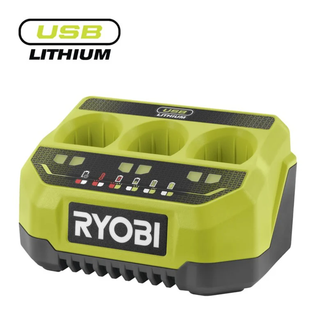 Ryobi 4v 3-ports lader usb lithium. rc43