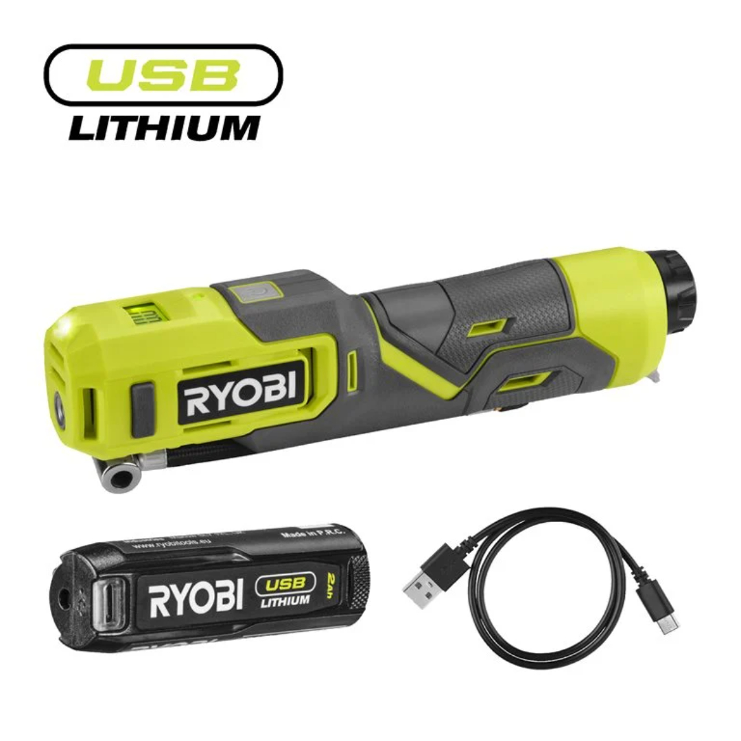 Ryobi 4v luftpumpe-sett ri4-120g