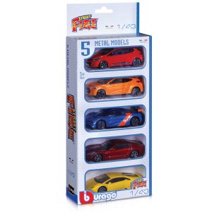 Bburago bil 1:43 5 stk street fire