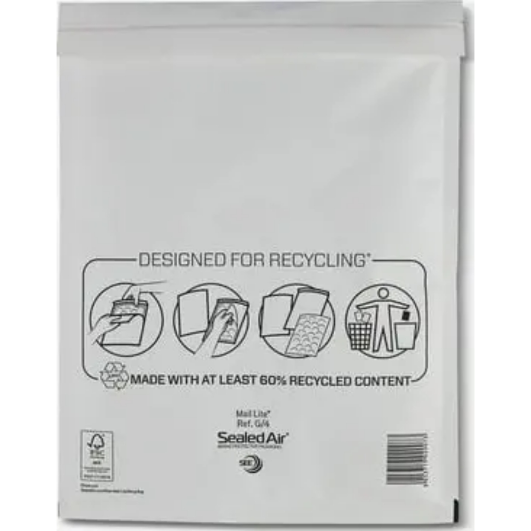 Boblekonvolutt 240x330mm hvit