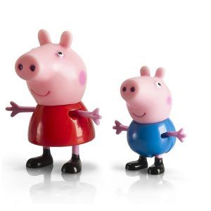 Peppa gris 2 pakning med figurer