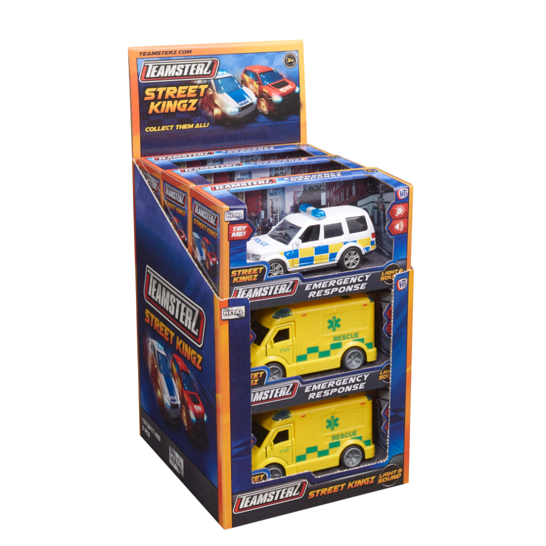 Teamsterz politi/sykebil m/lyd og lys