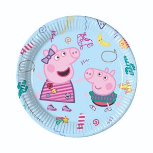 Papir tallerken 23 cm peppa pig 8-p