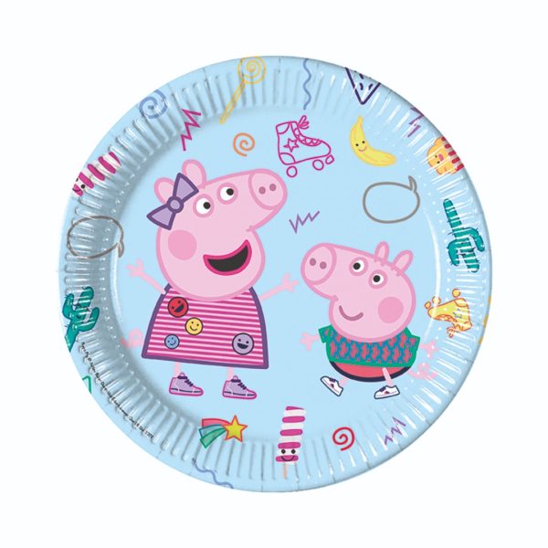 Papir tallerken 23 cm peppa pig 8-p