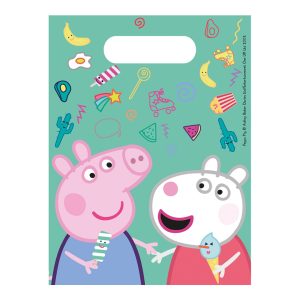 Plastic party bags peppa pig 6-p
