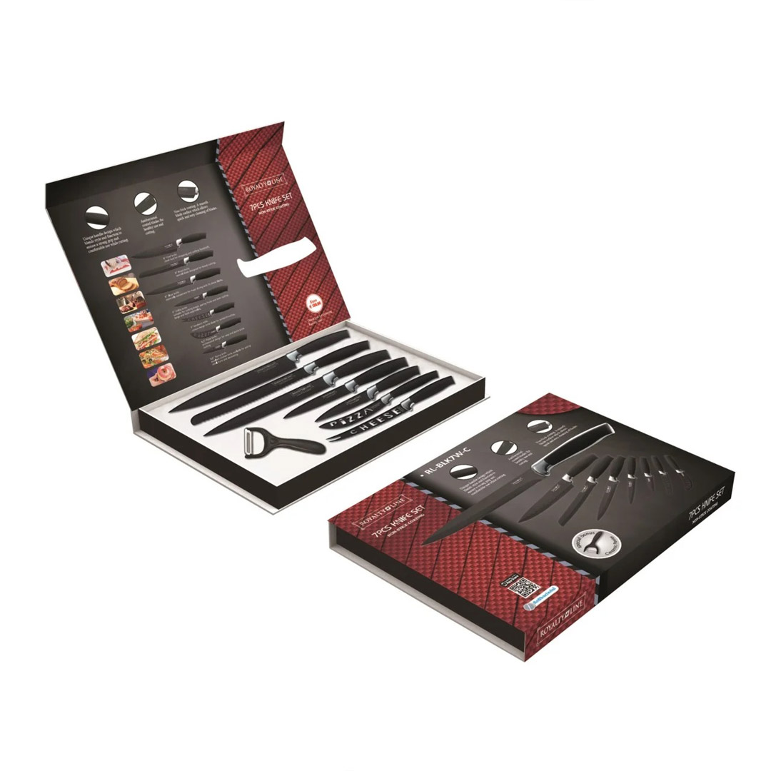 Knivsett 7 deler sort - Bilde 2