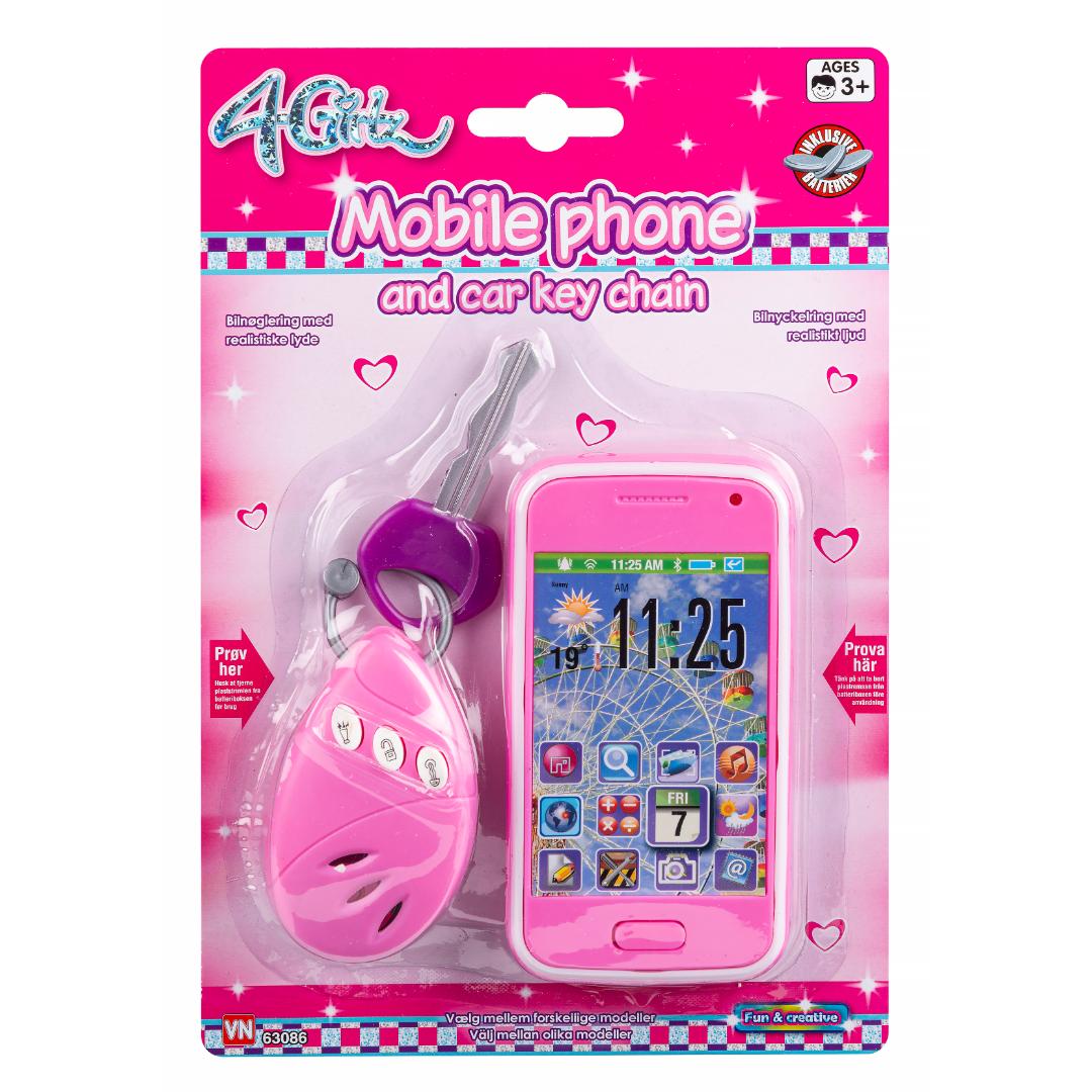 4girlz mobil og bilnøkkel med lyd