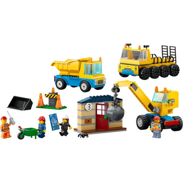 Lego anleggsmaskiner og kran med rivning - Bilde 2