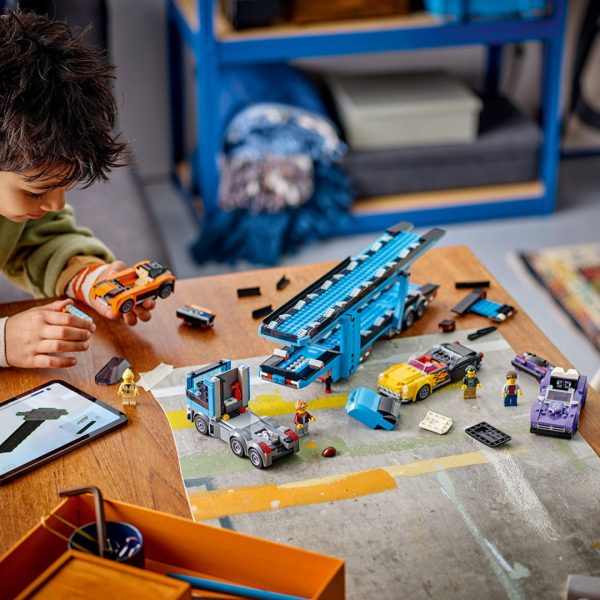 Lego biltransporter med sportsbiler - Bilde 3