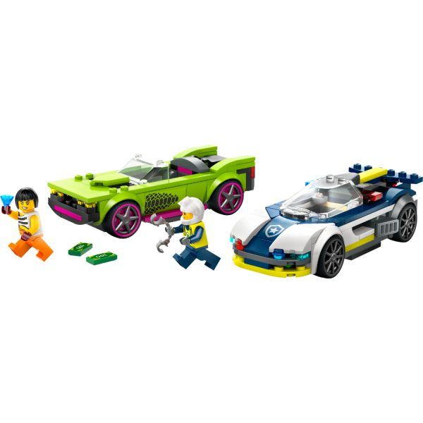 Lego politibil på muskelbil-jakt - Bilde 5