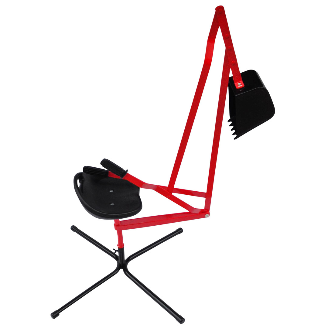 Gravemaskin for barn rød og sort