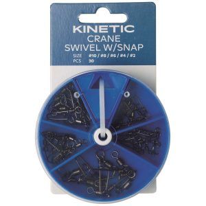 Kinetic crane swivel w/snap assortment
