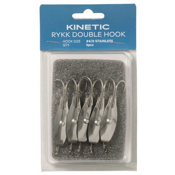Kinetic rykk double hook #4/0 stainless/