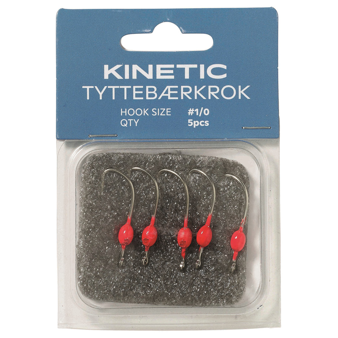 Kinetic tyttebærkrok #1/0 red 5pcs