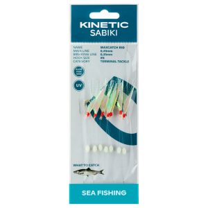Kinetic sabiki maxcatch #6 glow fishskin