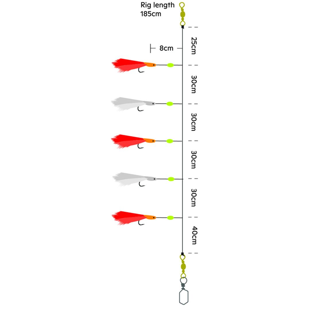 Kinetic sabiki allround kroksett #1/0 re - Bilde 2