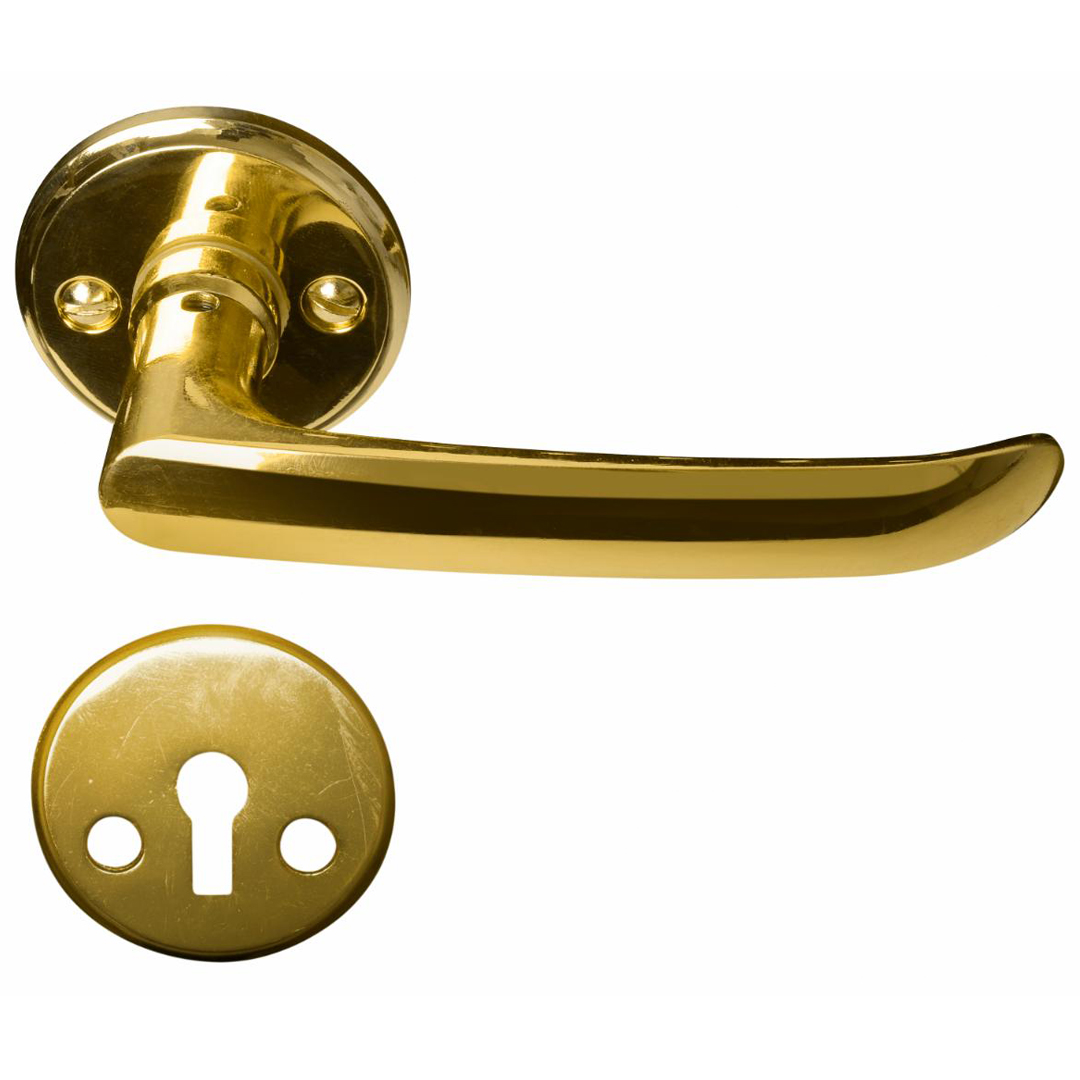 Home it dørhåndtak med l-grep messing