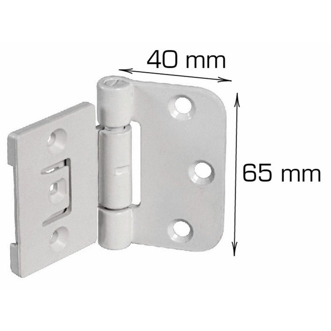 Home it dørhengselsett hvit - Bilde 2