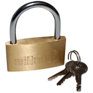 Millarco hengelås messing 50 mm kampanje