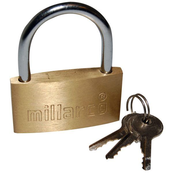 Millarco hengelås messing 50 mm kampanje