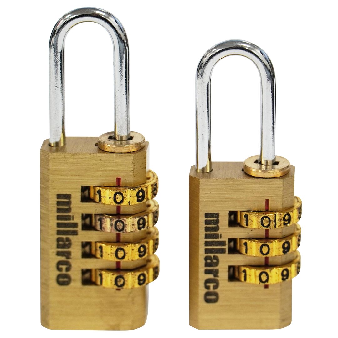 Millarco kodelåser i messing 2 stk. med
