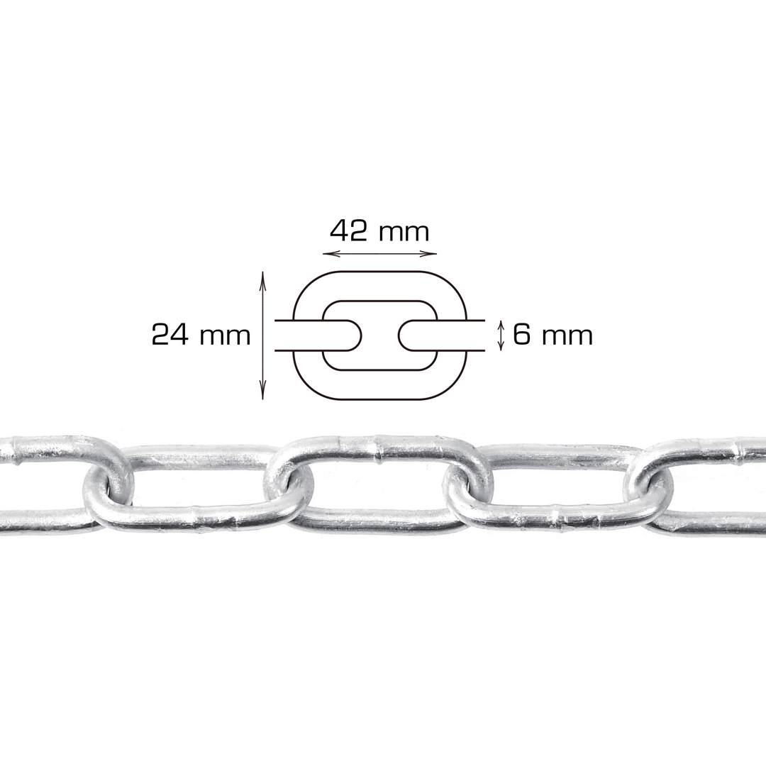 Home it galvanisert langleddet kjede 2 m - Bilde 2