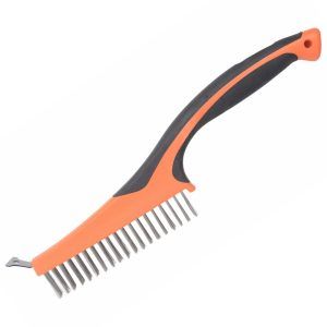 Boxer stålbørste med skrape 3 rader rust