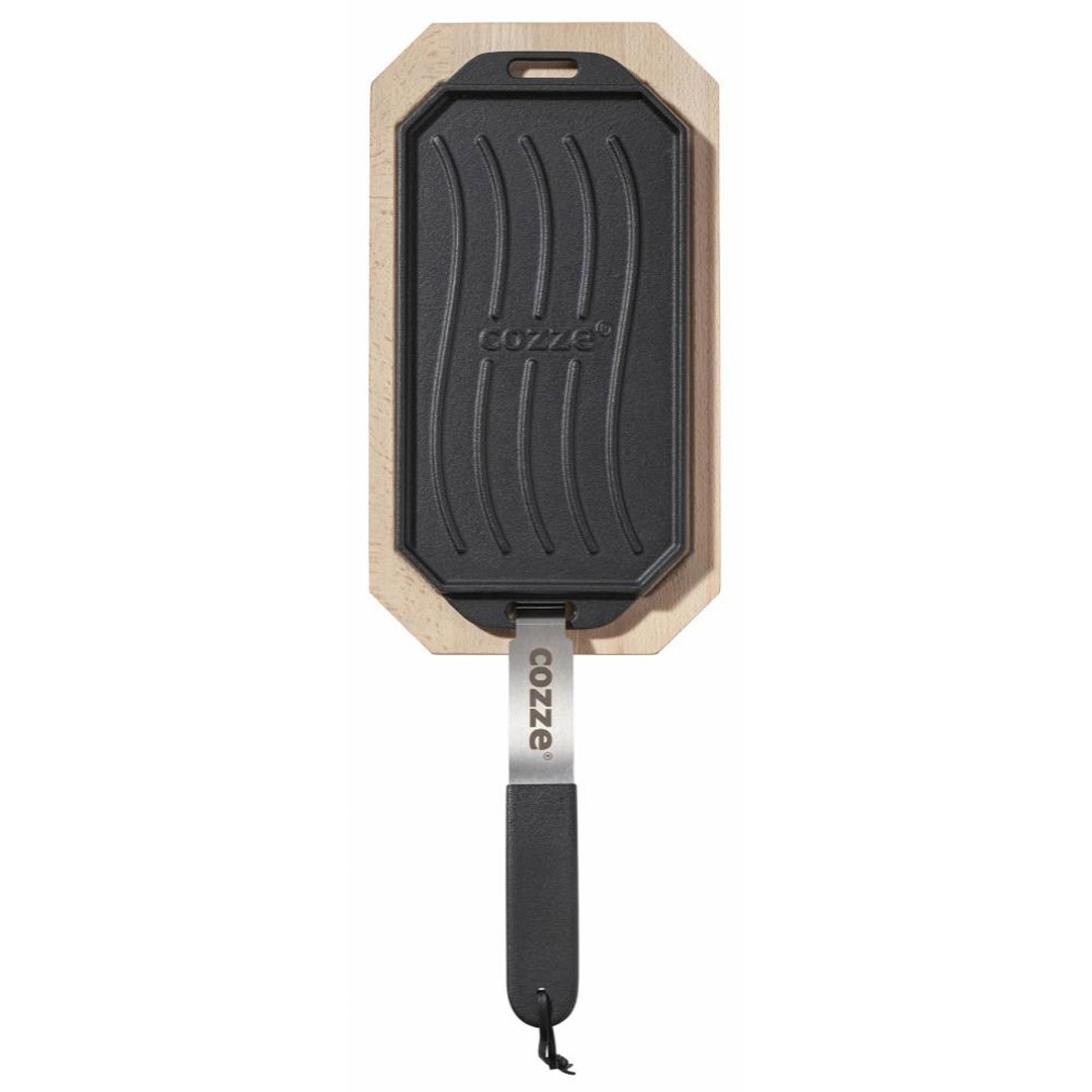 Cozze støpejernspanne med trebrett 15x30 - Bilde 2