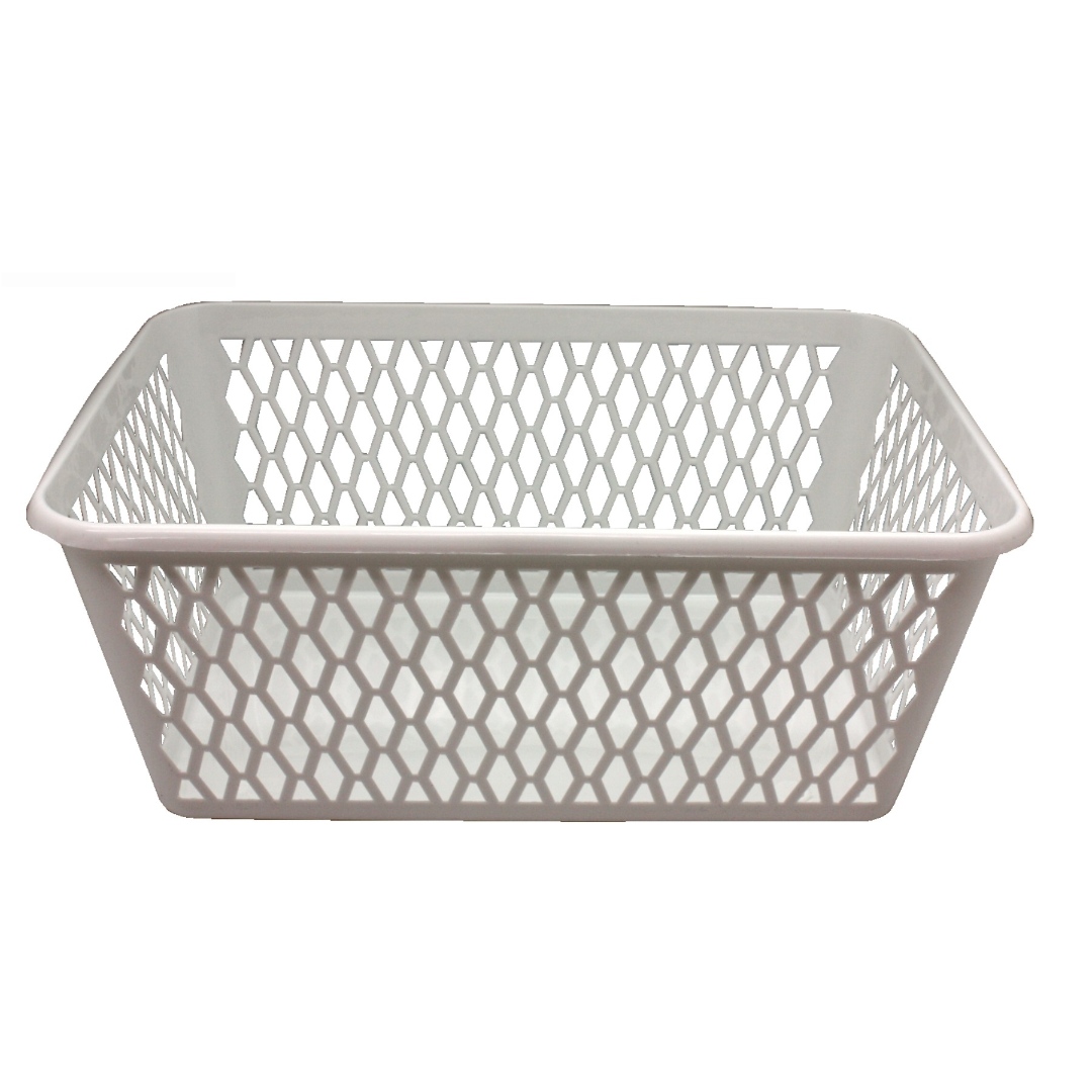 Plast1 minikurv hvit stor 36 x 25 x 25 c