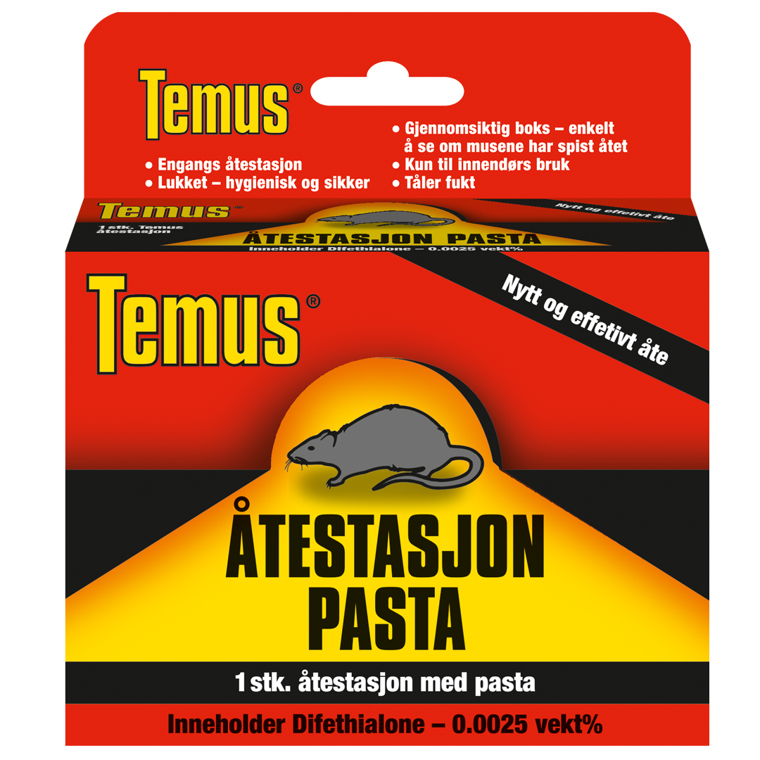 Temus åtestasjon med musegift pasta 50gr