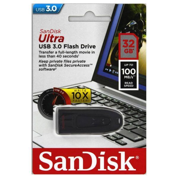 Sandisk usb-minne 3.0 ultra 32gb 100mb/s - Bilde 2