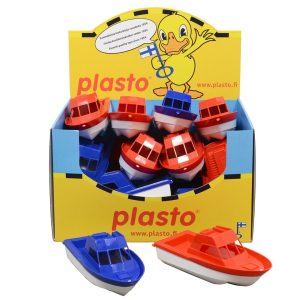 Plasto båt rød og blå 22 cm i disp