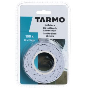 Tarmo dobbelsidig tape puter 100 pakning