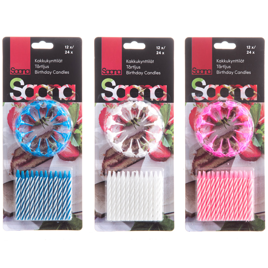 Saana bursdag stearinlys 24 stk