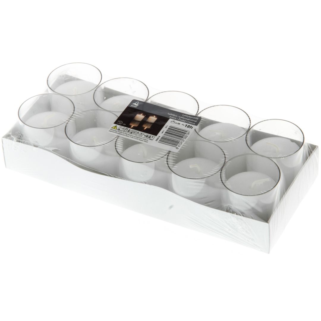 Polar telys 10 pakning brenntid 18 timer
