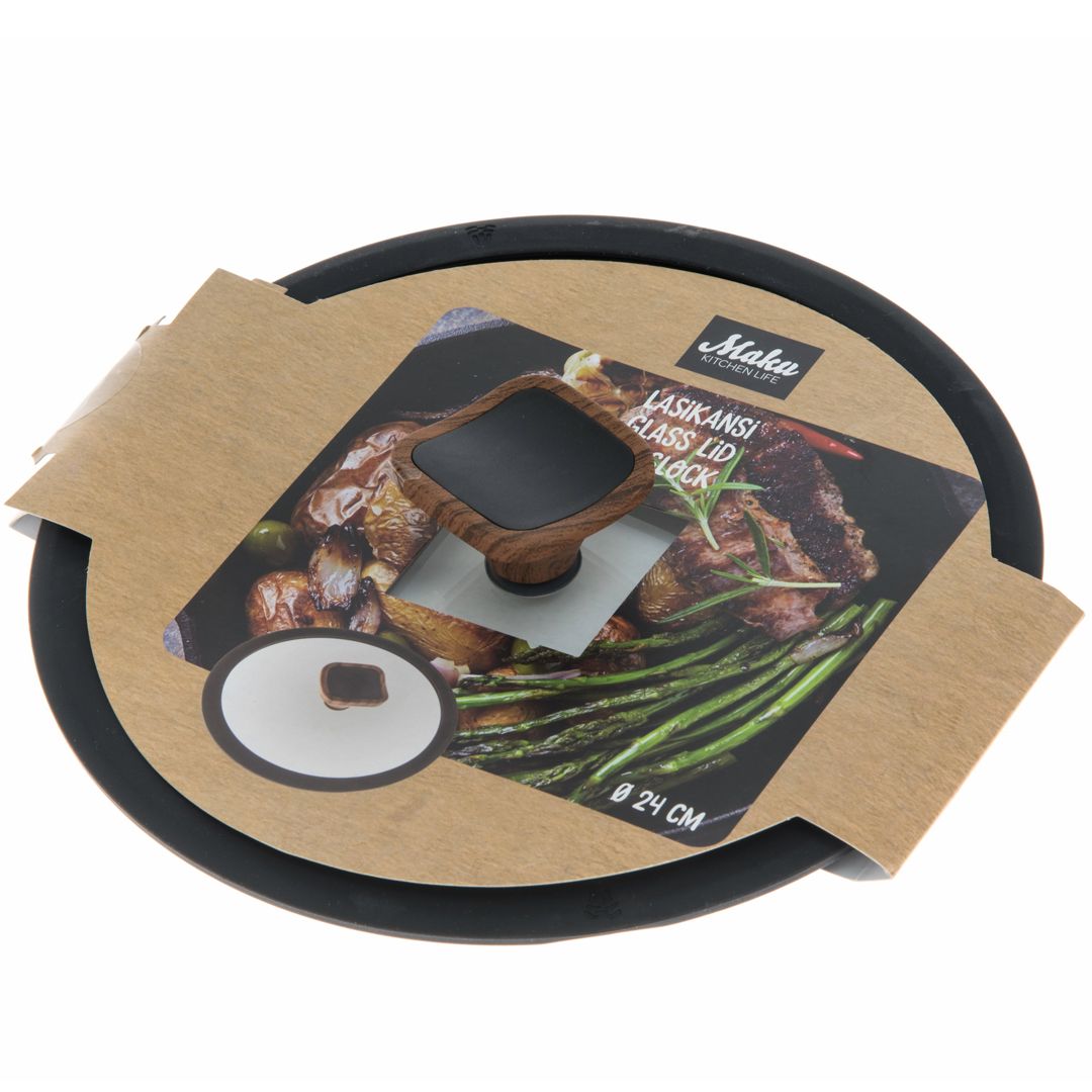 Maku glasslokk universal 24cm med siliko - Bilde 2