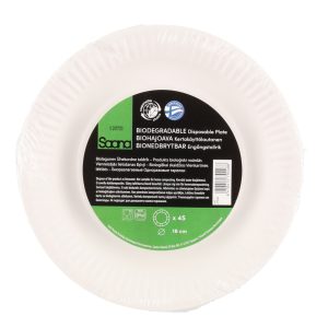 Saana engangtallerken bio 18 cm 45 stk