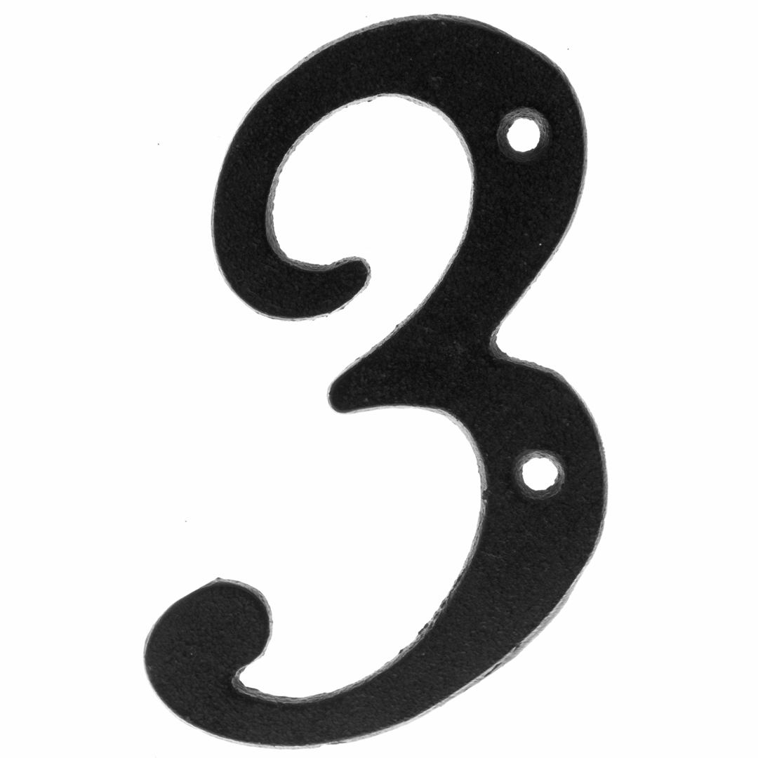 Tarmo husnummer i støpejern nr 3