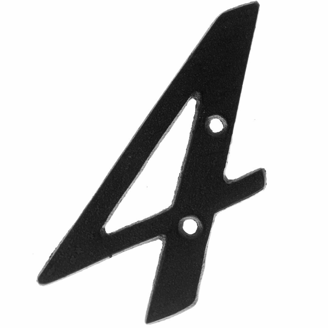 Tarmo husnummer i støpejern nr 4