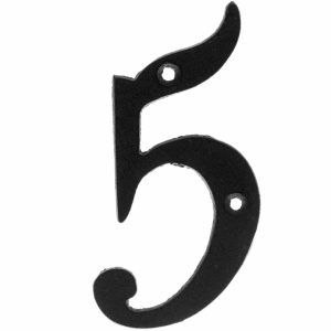 Tarmo husnummer i støpejern nr 5