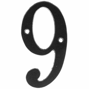 Tarmo husnummer i støpejern nr 9