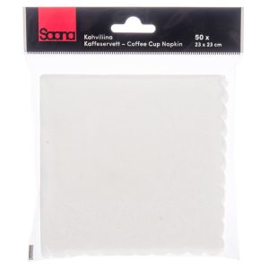 Saana nippon serviett hvit 23 cm 50 stk