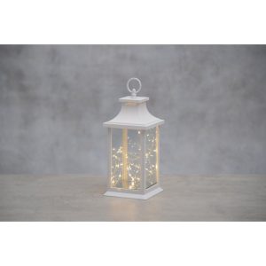 Finnlumor lanterne m/deco lys hvit 40led
