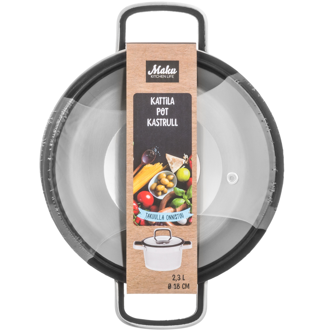 Maku gryte med glasslokk 18cm - Bilde 2