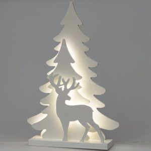 Finnlumor skog og reinsdyr silhuett