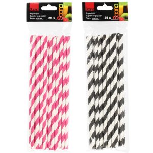 Saana papir sugerør 25pk