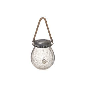 Tarmo solar lys hengende glass krakelert